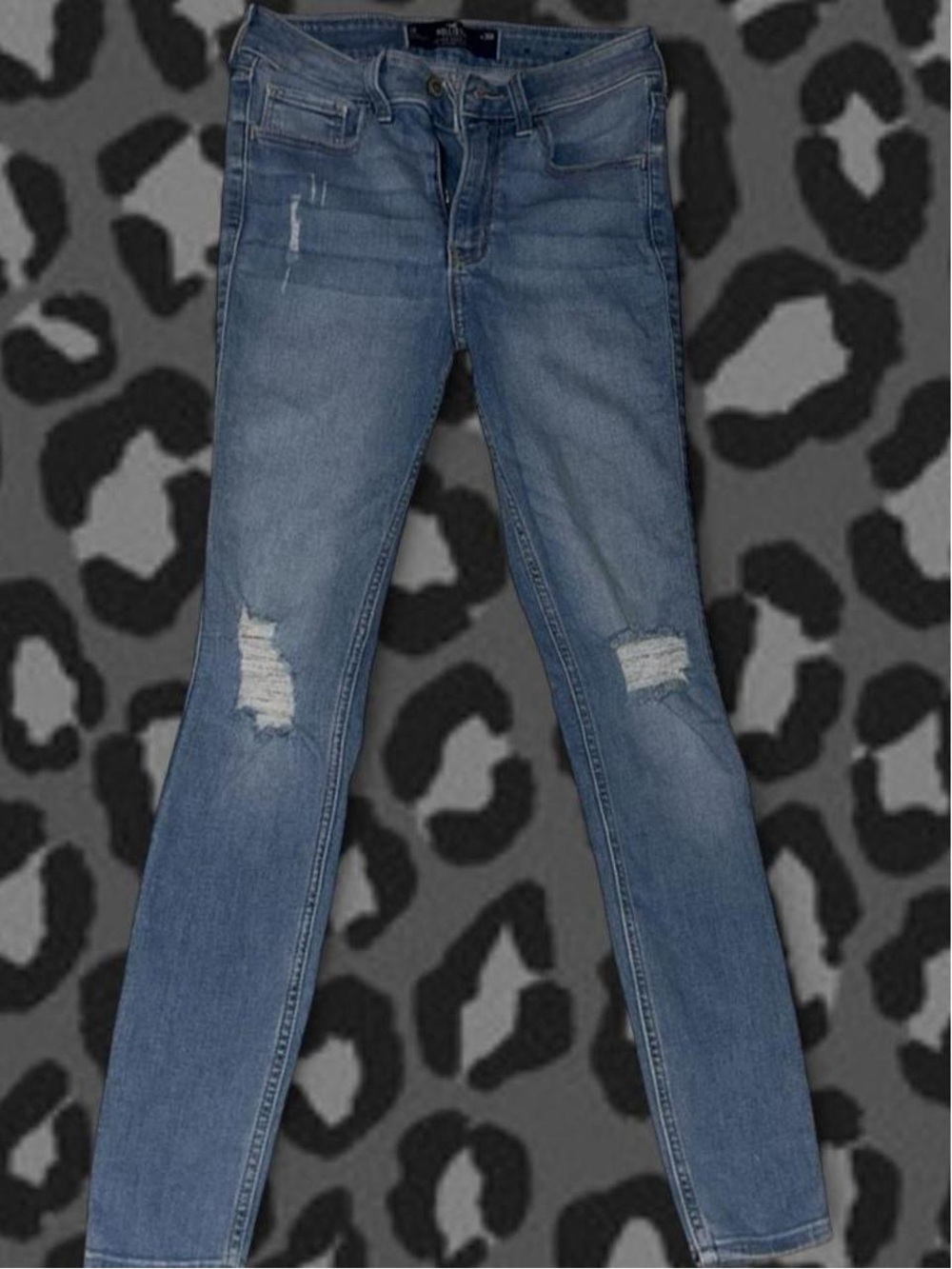 Hollister Light Blue Distressed Skinny Jeans
